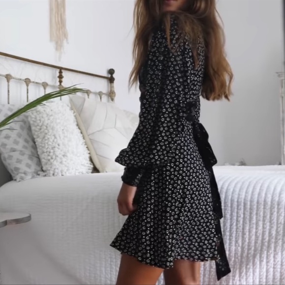 FREE PEOPLE Wonderland Mini Dress in Black - Picture 7 of 10